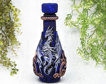 Jabberwock Apothecary Jar Potion Bottle, Jabberwocky Dragon Alice's Adventures In Wonderland Decor, Pagan Gift Wiccan Altar Witchy Decor Art