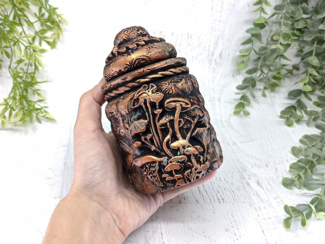 Mushroom Apothecary Jar Woodland Cottagecore Potion Bottle Etsy