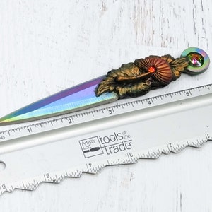 Mushroom Wiccan Athame Woodland Crystal Blade, Wicca Ritual Knife ...