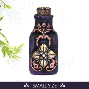Mini Small Apothecary Jar Witch Potion Bottle, Home Witchy Decor Wiccan Altar Pagan Gift, Witchcore Herb Spell Jar, Gothic Goth Trinket