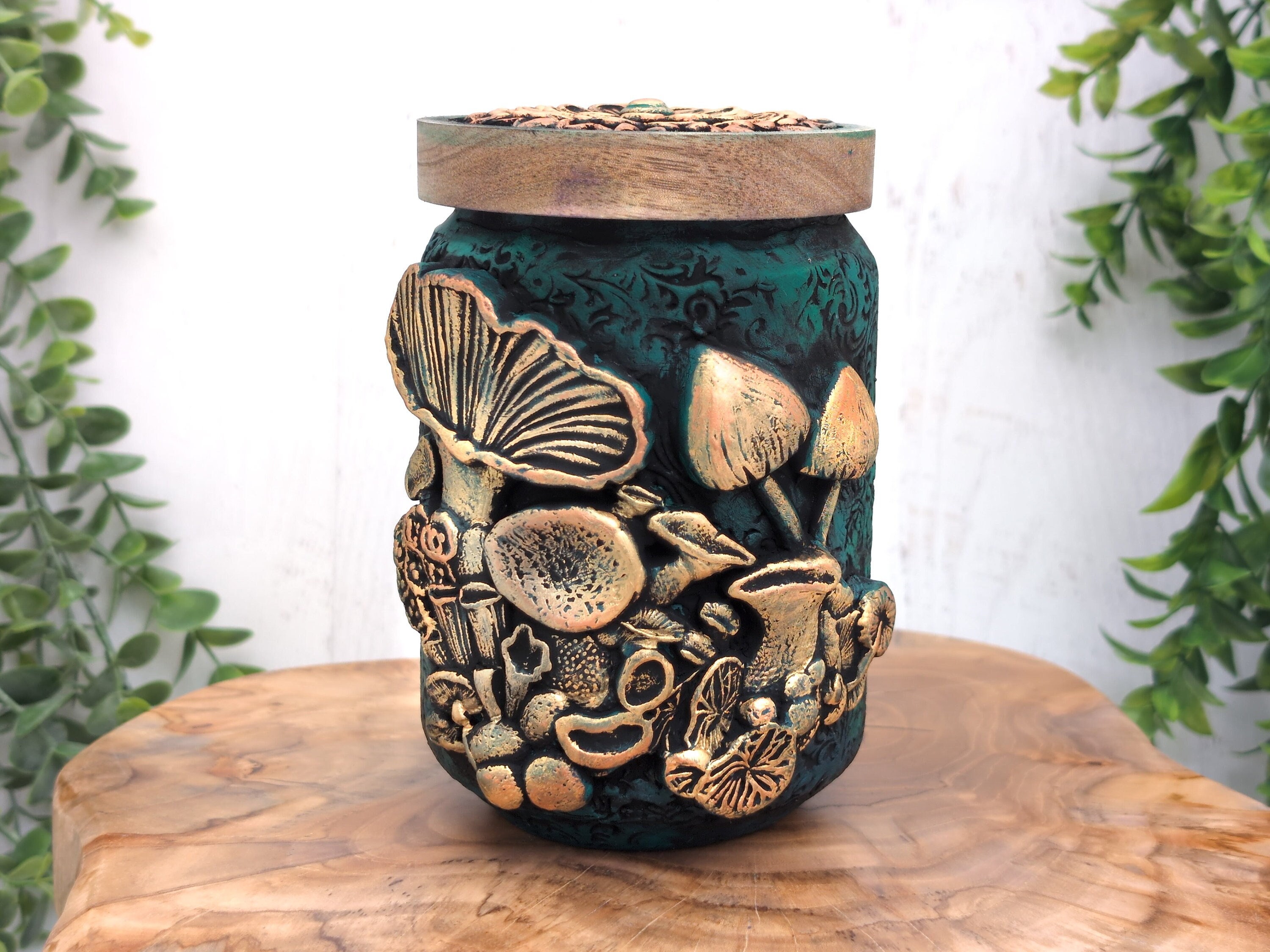 Mushroom Apothecary Jar, Woodland Dark Cottagecore Potion Bottle, Mushroomcore Mushie Fungi Witchy Decor Gothic Pagan Gift Witchcore Pet Urn