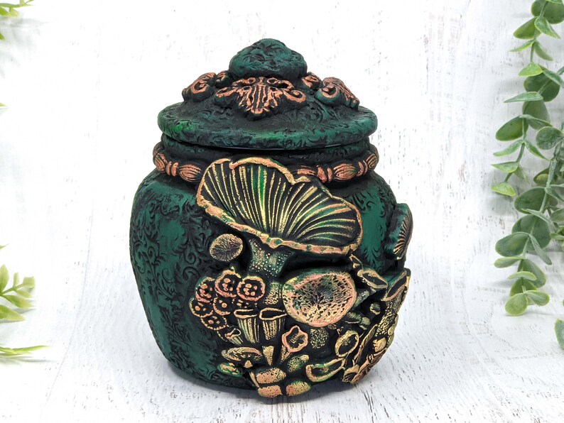 Mushroom Apothecary Jar Woodland Dark Cottagecore Potion Etsy