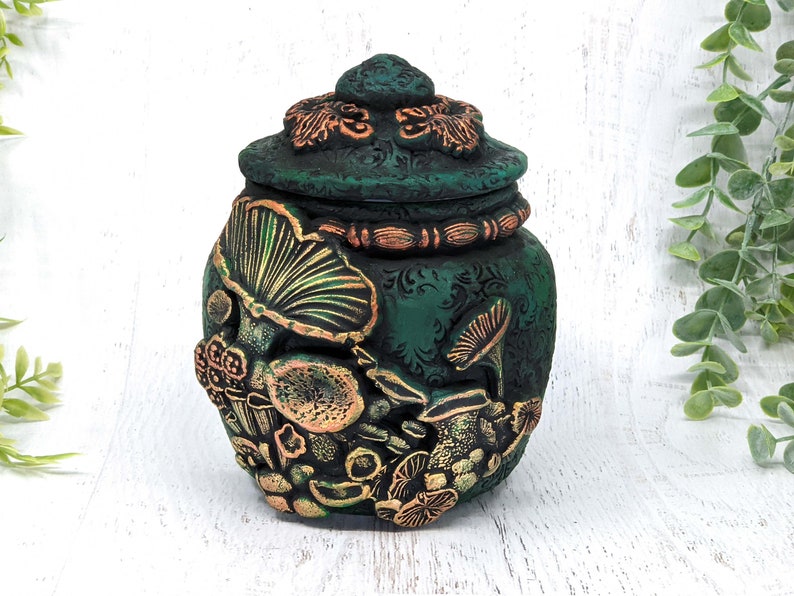 Mushroom Apothecary Jar Woodland Dark Cottagecore Potion Etsy
