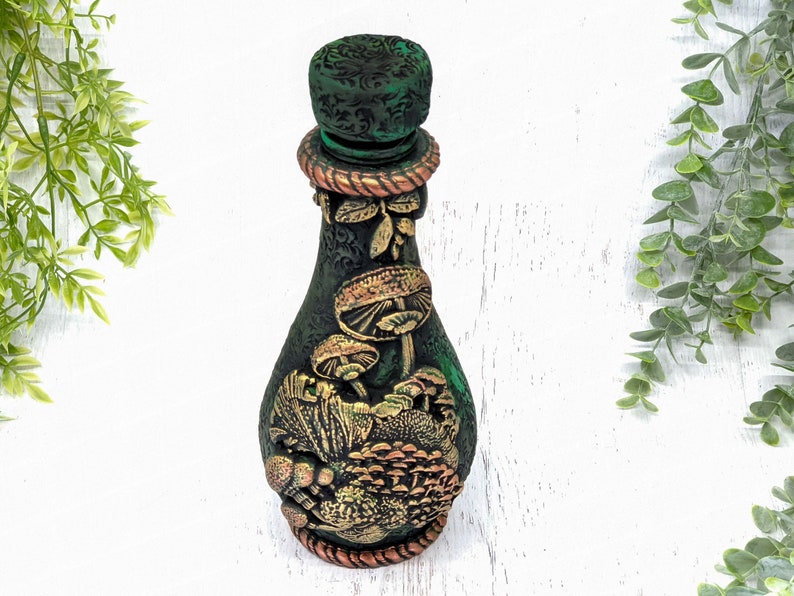 Mushroom Apothecary Jar Woodland Dark Cottagecore Potion Etsy