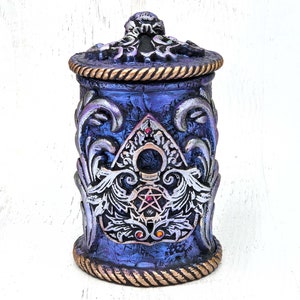 Planchette Apothecary Jar Witch Potion Bottle, Ouija Oracle Witchy Decor, Wiccan Altar Pagan Gift, Kitchen Container Witchcraft Herb Storage