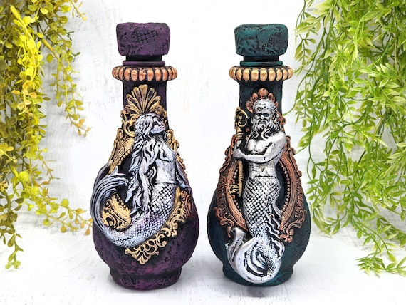 Fairy House Apothecary Jar Witch Potion Bottle, Fairy Door Witchy Decor, Fairycore  Decorative Jar Fae Garden Gnome House Pagan Gift, Pet Urn