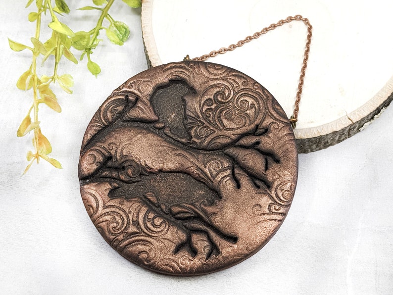 Raven Ornament / Christmas Yule Tree Ornament Wiccan Etsy