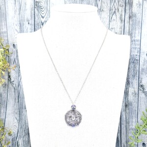 Pentacle Necklace Crystal Wiccan Jewelry / Pagan Jewelry Pentacle Pendant / Wiccan Necklace Witchy Jewelry Pagan Necklace Pentagram Necklace image 2