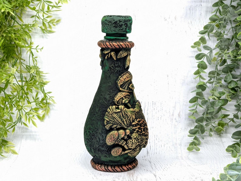 Mushroom Apothecary Jar Woodland Dark Cottagecore Potion Etsy