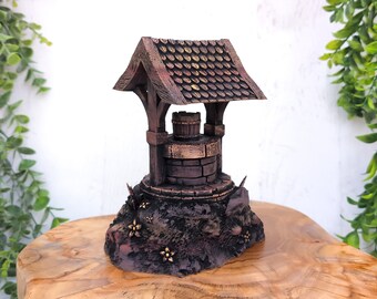 Wishing Well Container, Secret Storage Dice Box, Fantasy RPG Cottagecore Fairycore Witchy Decor Witchcraft Pagan Gift, Pet Urn
