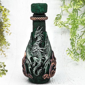 Dragon Urn, Memorial Pet Urn, Small Keepsake Jar For Human Ashes, Cremains Bottle, Jabberwock Pagan Cremation Witchy Urn, Pet Loss Gift