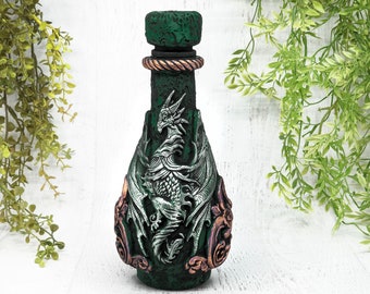 Dragon Urn, Memorial Pet Urn, Small Keepsake Jar For Human Ashes, Cremains Bottle, Jabberwock Pagan Cremation Witchy Urn, Pet Loss Gift