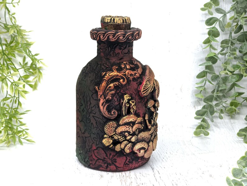 Mushroom Apothecary Jar Autumn Woodland Cottagecore Potion Etsy