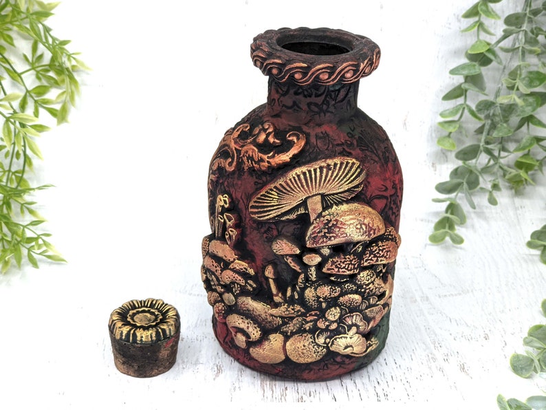 Mushroom Apothecary Jar Autumn Woodland Cottagecore Potion Etsy