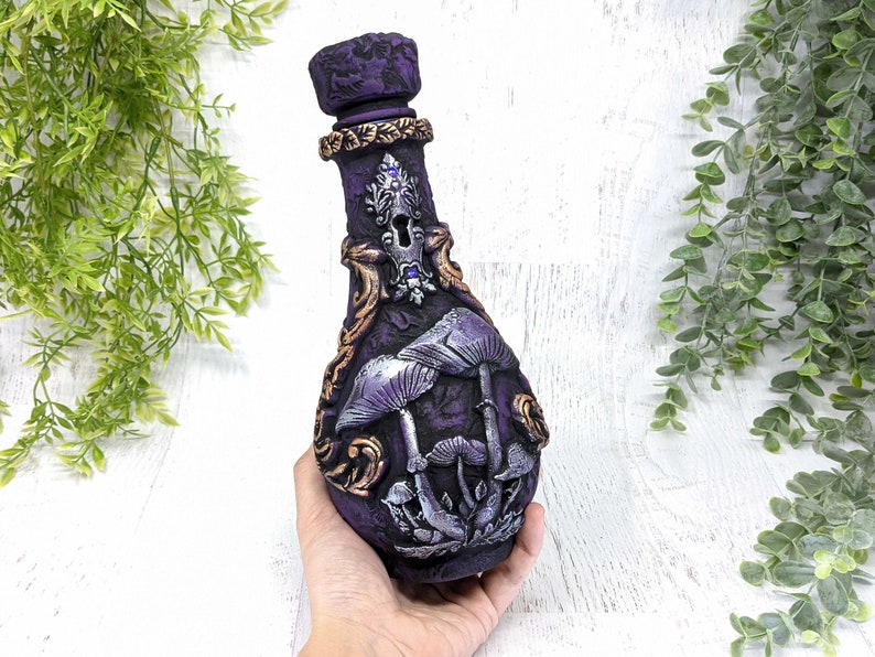 Mushroom Apothecary Jar Woodland Dark Cottagecore Potion Etsy