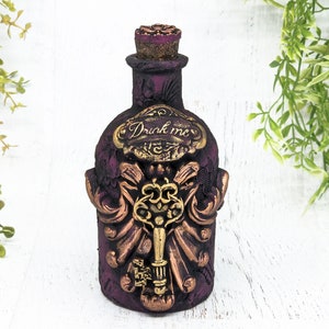 Drink Me Bottle Apothecary Jar, Alice&#39;s Adventures In Wonderland Decor Potion Bottle, Pagan Gift Wiccan Altar Witchy Decor, Goth Occult Home