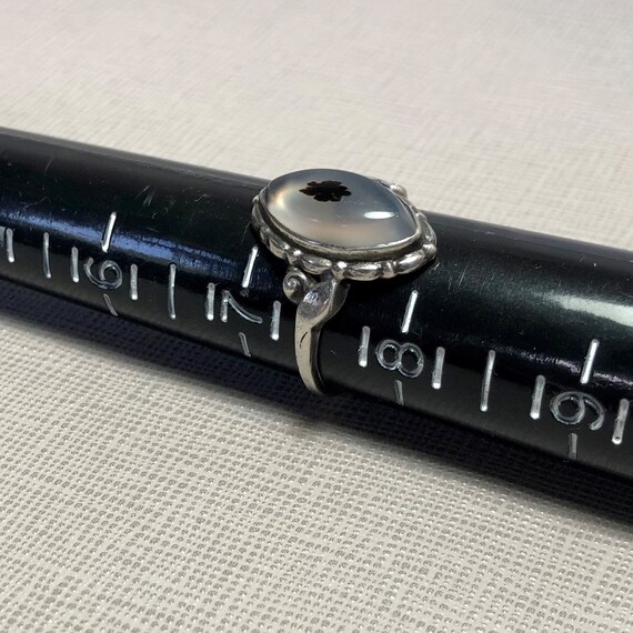 Vintage Agate Ring in sterling silver Glowing tra… - image 5