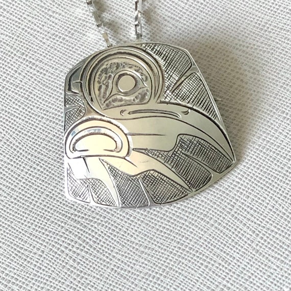 Sterling Silver Haida Engraved Pin/Pendant Fine Hand … - Gem