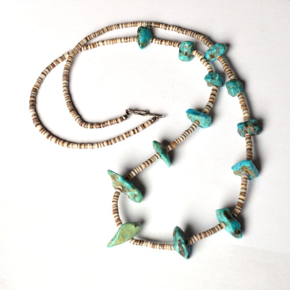 Rare Vintage Santo Domingo Dark Blue Turquoise Ceremonial Necklace Rare Vintage Santo Domingo Dark Blue Turquoise Ceremonial Necklace