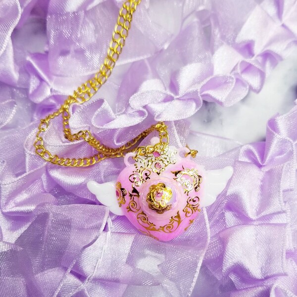Magical Girl Heart Necklace Etsy