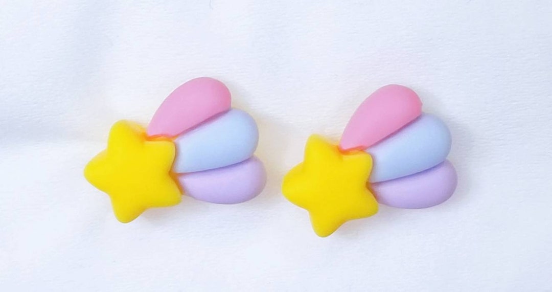 Pastel Shooting Star Stud Earrings Etsy