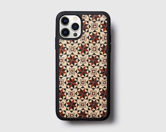 Funda de madera para iPhone 16 Pro, 15, 14 y SE. Funda de lujo, funda de madera para iPhone, funda abstracta.