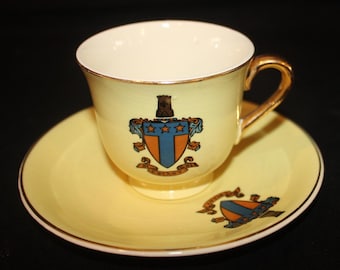 Fraternal Alpha Tau Omega (ΑΤΩ) Demitasse Cup and Saucer- from the 1920's