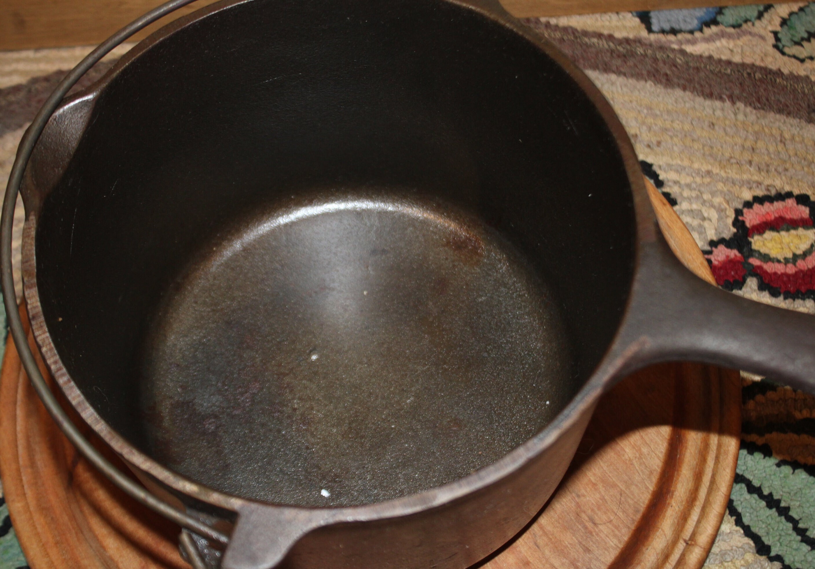 Vintage Griswold Cast Iron Deep Fat Fryer With Basket Insert 1003 Great Condition With Original