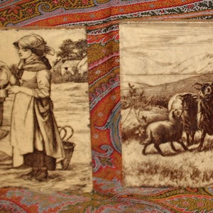 2 Antique Minton China Works Stoke on Trent Tiles SIGNED by William Wise- 19th Century