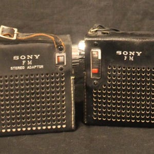 Vintage Midcentury 1960&#39;s Sony Model STA-110 FM Multiplex Stereo Adaptor  With a 1960s Sony TFM-110F Fm/Sw/Mw Portable Radio-Retro/Music
