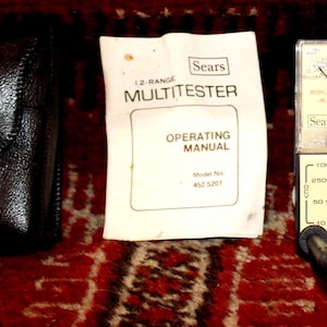 Vintage Sears Portable Multi Tester 12 Range 5201 Pocket Size Ohm Amp Volt Tester-Science/Ham Radio/Electrical