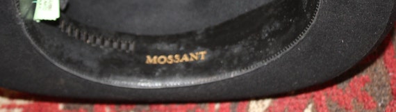 Vintage Mossant Fedora Hat with Feathers and Gros… - image 8