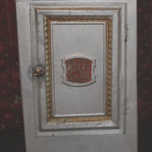 Great Antique Home Comfort Metal Bread & Cake Cabinet with Shelves- circa 1920