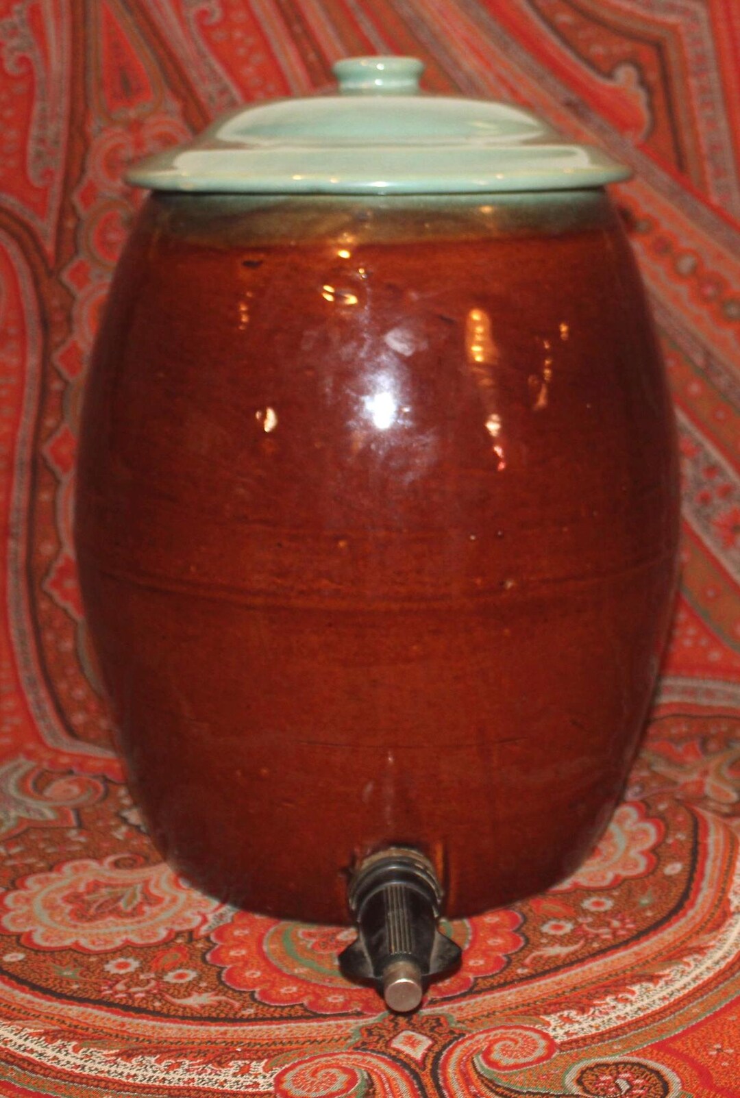 Wonderful Brownware/stoneware Infusion Jar Beverage Dispenser- Wedding ...
