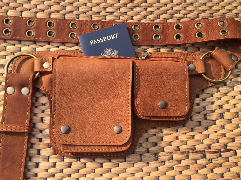 Utility Belt Bag Leather Hip Bag Festival Fanny Pack Etsy