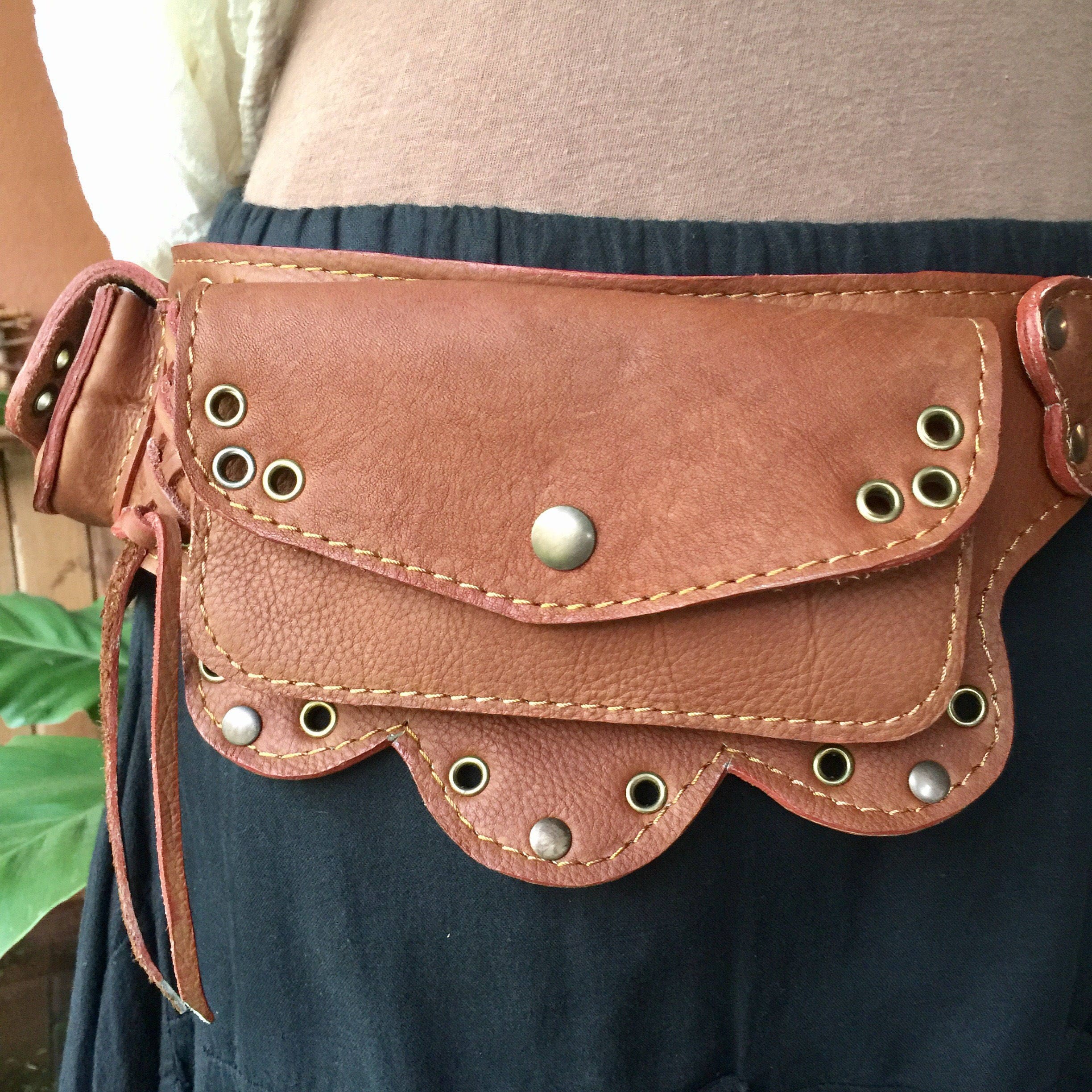 Leather Utility Belt Bag for Women Hip Bag Pocket Belt Etsy