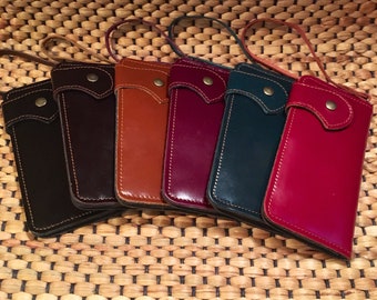 Leather Long Wallet | Wristlet | Credit Card Holder | Phone Wallet | Wrist Wallet