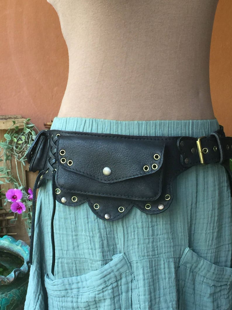 Leather Utility Belt Festival Hip Bag Steampunk Belt Bag - Etsy