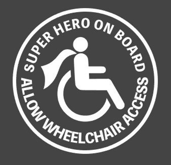 Superhero on Board Safety Disabled Badge Holder Sticker Windscreen stickers