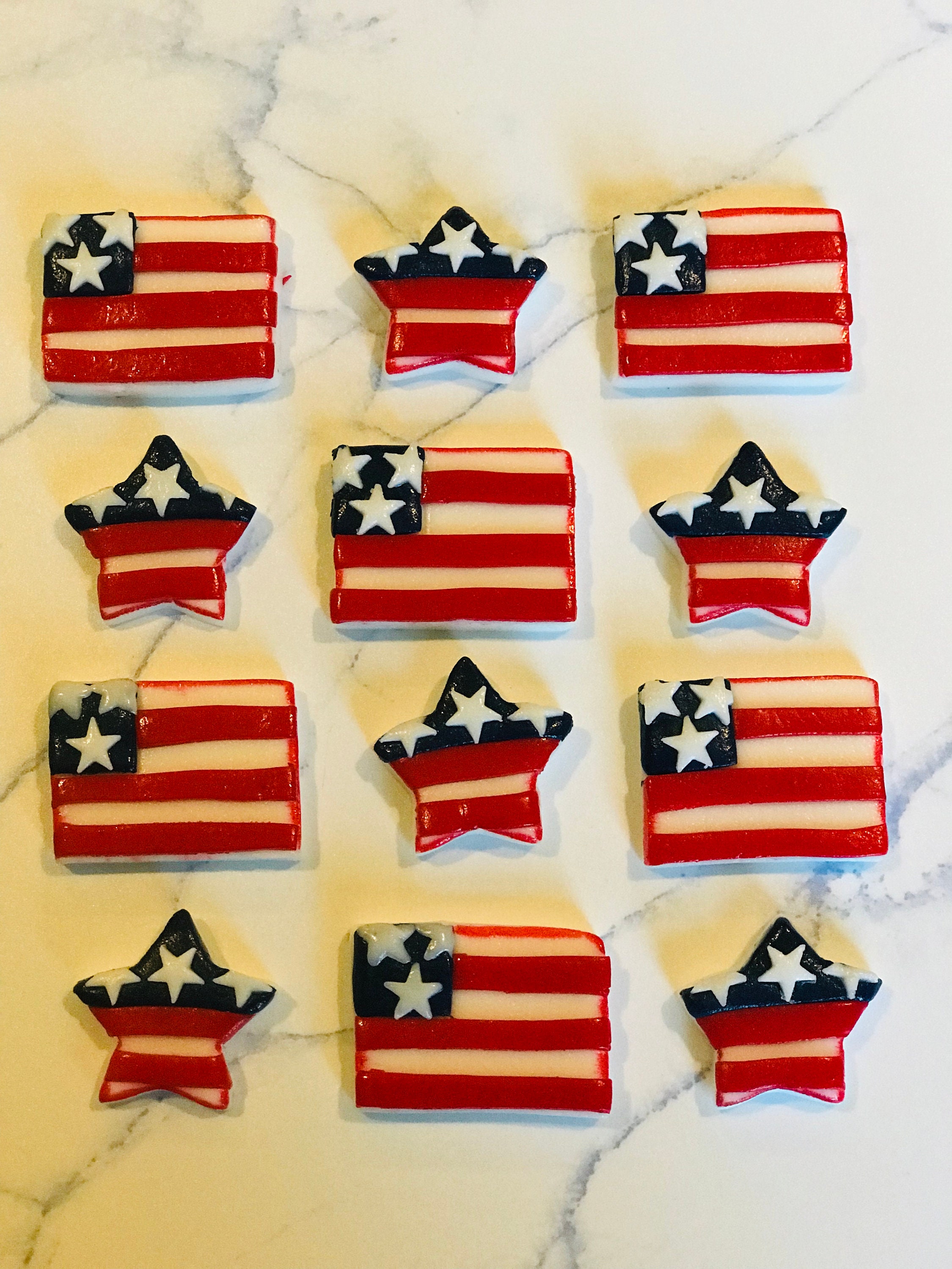 USA Flag Cupcake Toppers Etsy
