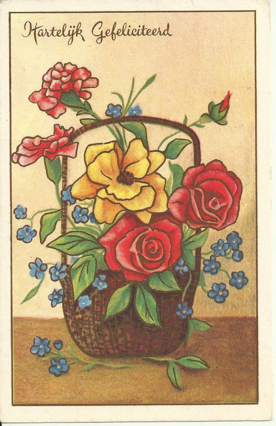A Vase of Flowers Postcard Used Vintage 1950's Postcard Etsy