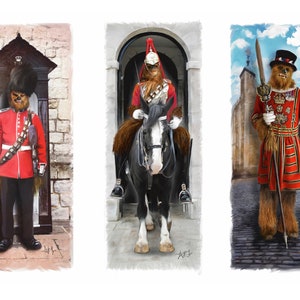 Carte postale Chewbacca Guards - Art en réalité augmentée par ANT FOX