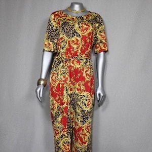 90s/Early 2000 Jumpsuit Comfy Casual Vintage Purse Gold Belt Included