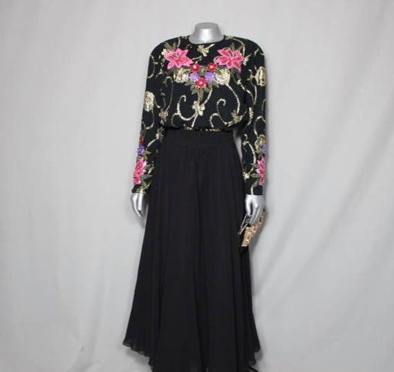 SALE VINTAGE Dianne Fres' Glamorous Cocktail Dres… - image 3