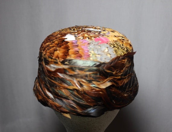 Vintage Pheasant Feather Hat - image 5