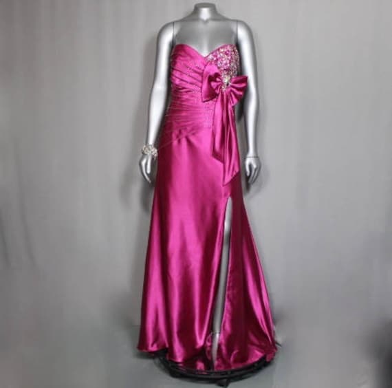 crimson evening gown