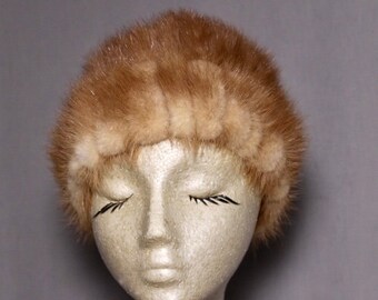 Vintage Blonde Mink Winter Hat