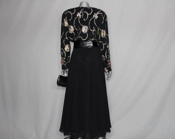 SALE VINTAGE Dianne Fres' Glamorous Cocktail Dres… - image 2