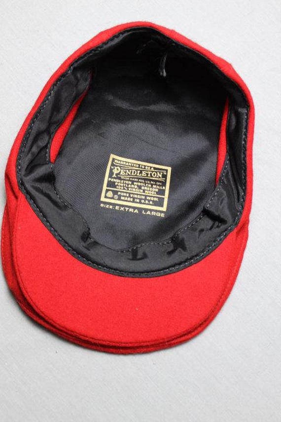 Red Wool Vintage Newsboy Cabby Hat - image 5
