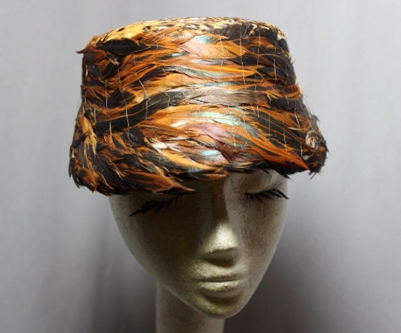 Vintage Pheasant Feather Hat - image 3